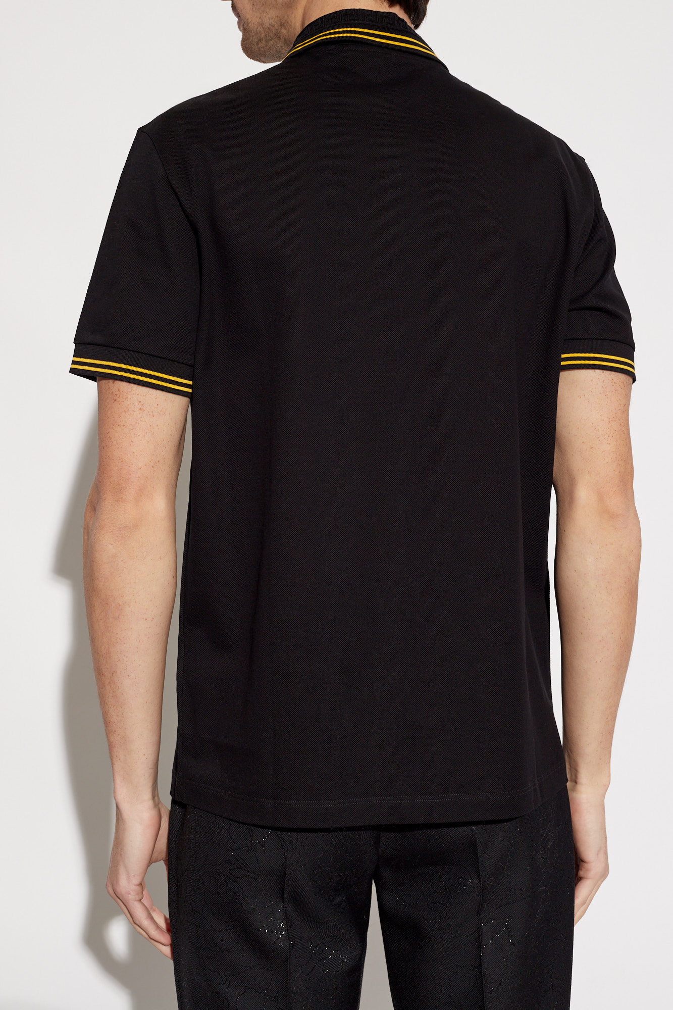 Black Polo shirt with Medusa face Versace - Vitkac AS